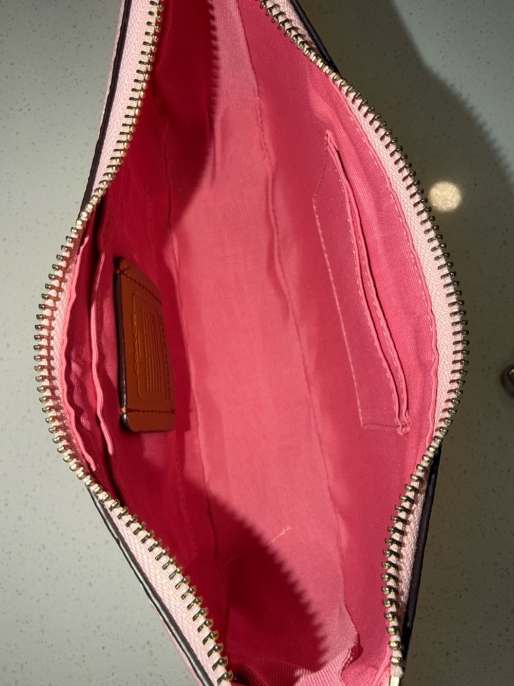 COACH Pink Signature Canvas  Bag - Picture 6 of 7